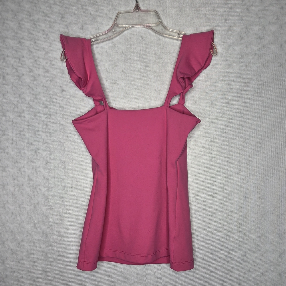 Susana Monaco Fuchsia Ruffle Strap Tank - Picture 5 of 5